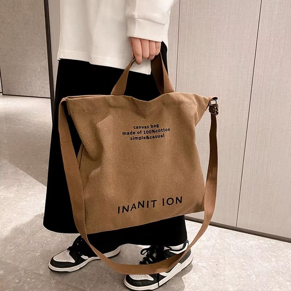 Japanese Washed Canvas Large Capacity Crossbody Satchel For Men And Women 0