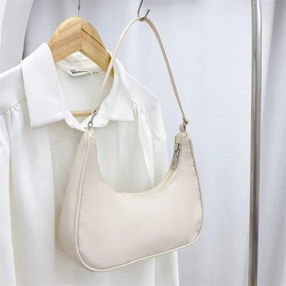 Stylish Solid Color Underarm Shoulder Tote Bag For Women 2