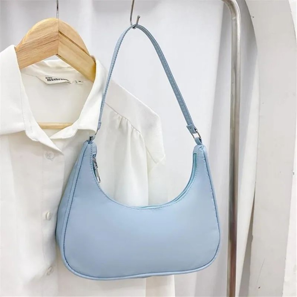 Stylish Solid Color Underarm Shoulder Tote Bag For Women 3