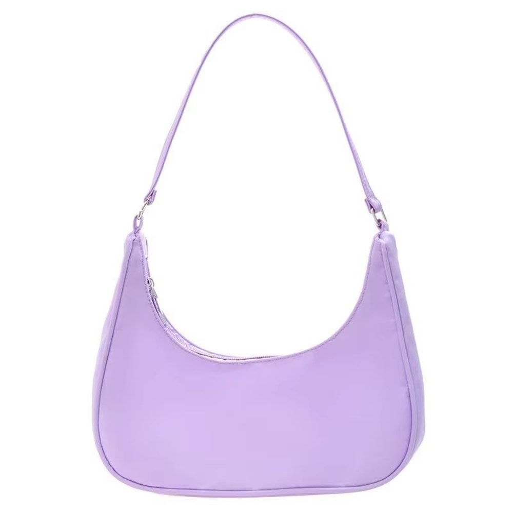 Stylish Solid Color Underarm Shoulder Tote Bag For Women 7