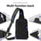 Waterproof AntiTheft Oxford Chest Crossbody Sling Bag With USB Port For Men 1