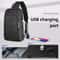 Waterproof AntiTheft Oxford Chest Crossbody Sling Bag With USB Port For Men 5