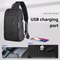 Waterproof AntiTheft Oxford Chest Crossbody Sling Bag With USB Port For Men 5