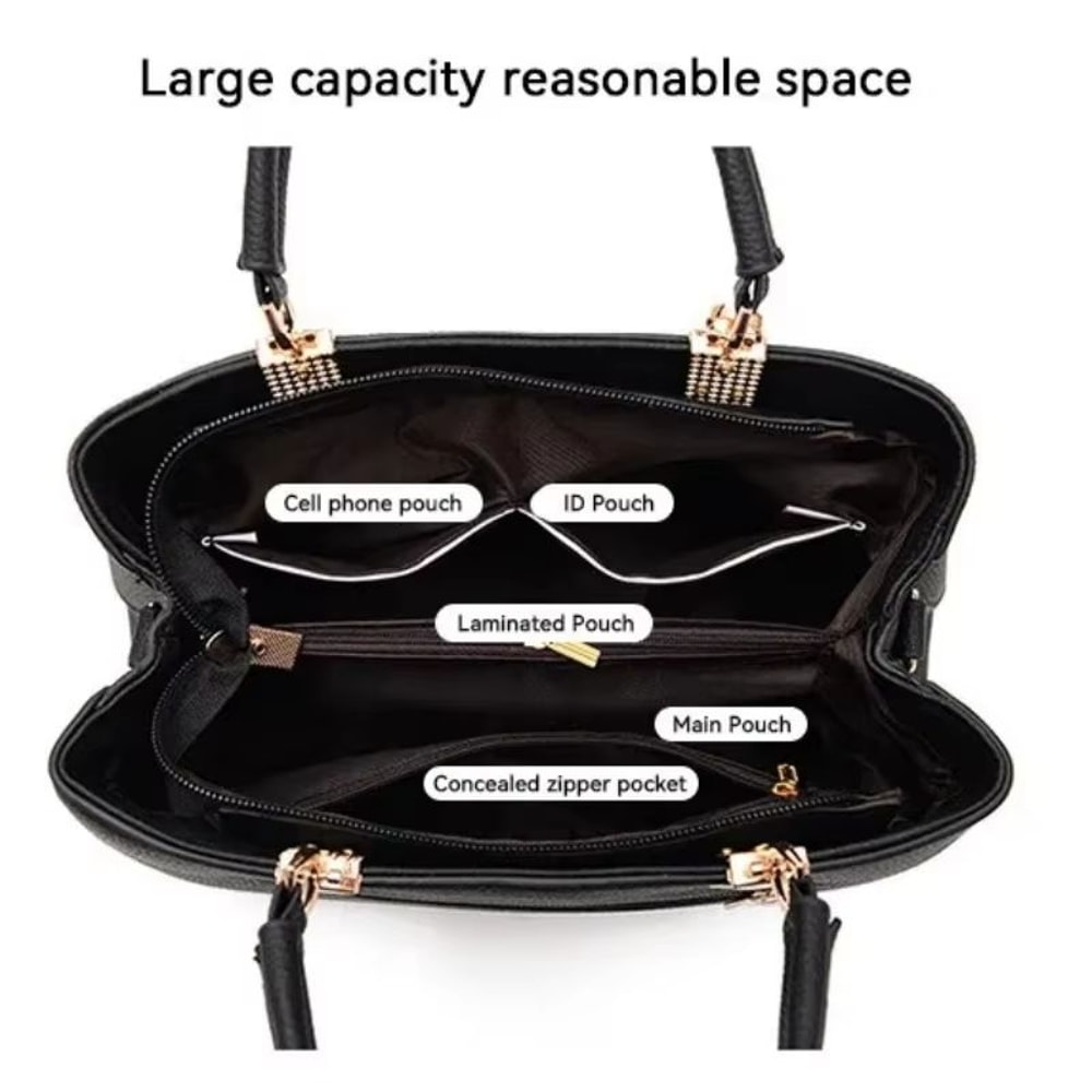 Elegant Bow OneShoulder Crossbody Satchel For Women Large Capacity 4