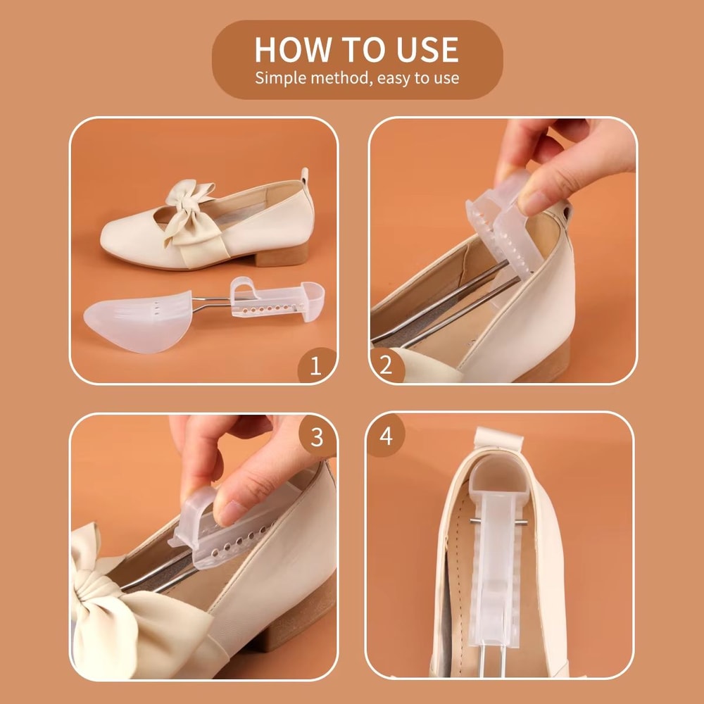 Adjustable Plastic Shoe Tree Set For Men And Women Boot Shaper And Shoe Support Inserts White Or Bl 4