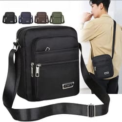 waterproof nylon crossbody satchel for men, large capacity travel messenger