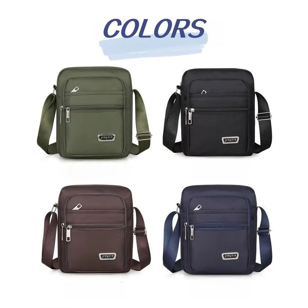 Waterproof Nylon Crossbody Satchel For Men Large Capacity Travel Messenger 2