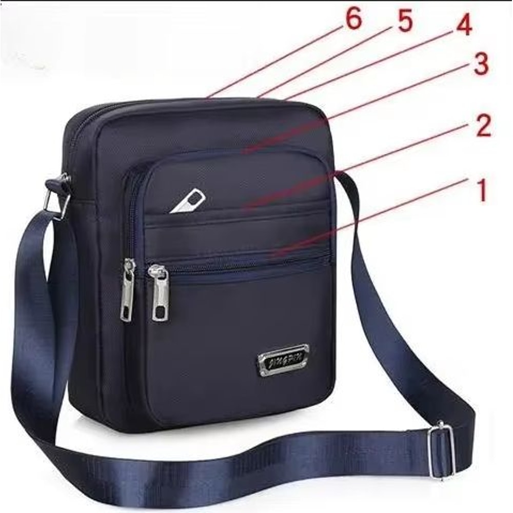 Waterproof Nylon Crossbody Satchel For Men Large Capacity Travel Messenger 12