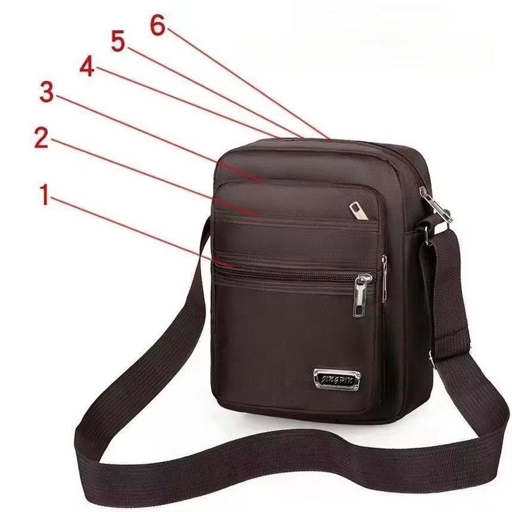 Waterproof Nylon Crossbody Satchel For Men Large Capacity Travel Messenger 13