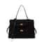 Luxury Suede Leather Messenger Bag With Gold Buckle Soft Genuine Leather Shoulder Tote 6