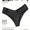 Womens HighWaisted Brazilian Bikini Set Sexy VCheeky Swimwear Bottoms In Black 0