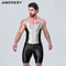 AMORESY Mens Satin Smooth Sports Jumpsuit Shiny Activewear Surfing Yoga Bodysuit 5