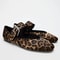 Leopard Pointed Toe Flats For Women Shallow Mouth Retro Loafer Ballerinas For Fall 6