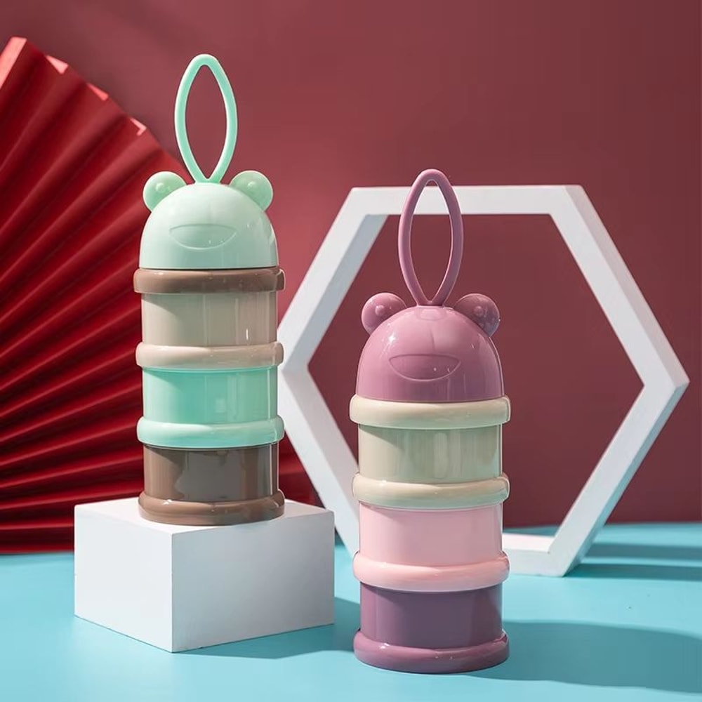 Travel Ready 3Tier Milk Powder And Snack Portion Box 0