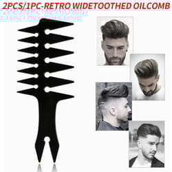 men's retro double-sided oil haircomb for styling and grooming