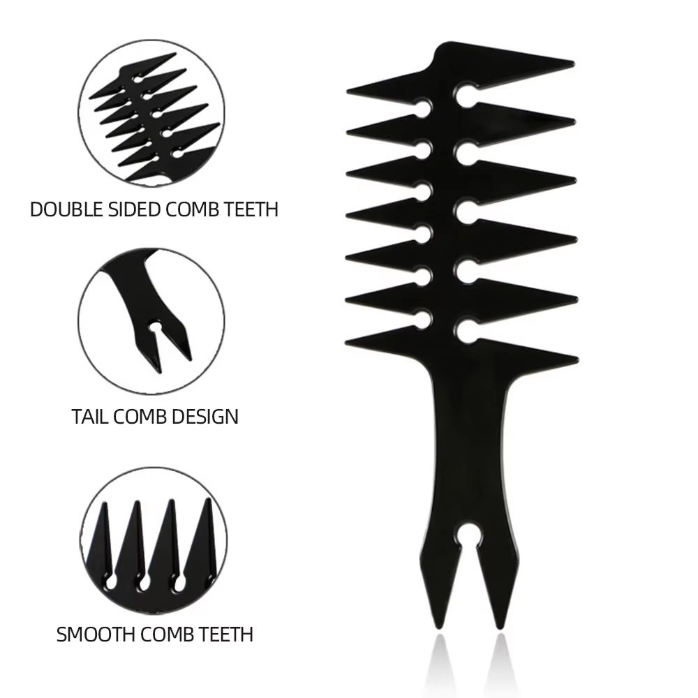 Mens Retro DoubleSided Oil Haircomb For Styling And Grooming 1