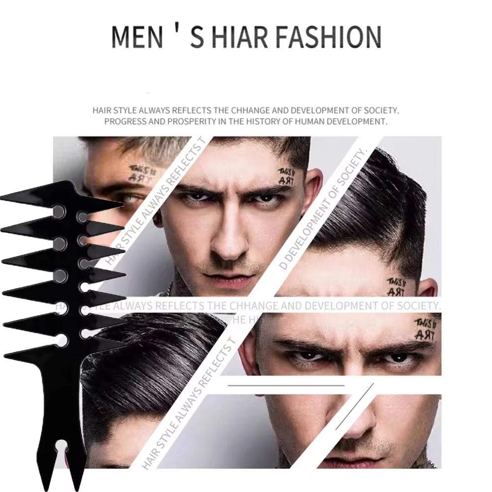 Mens Retro DoubleSided Oil Haircomb For Styling And Grooming 3