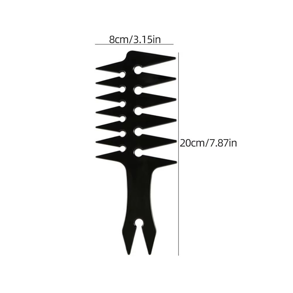 Mens Retro DoubleSided Oil Haircomb For Styling And Grooming 5