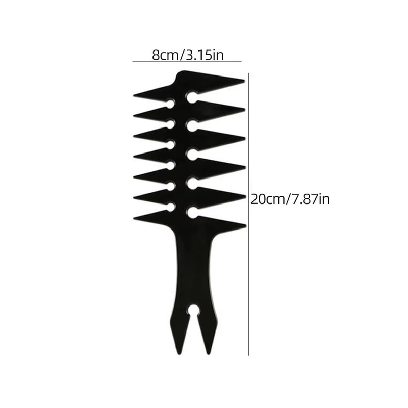 Mens Retro DoubleSided Oil Haircomb For Styling And Grooming 5