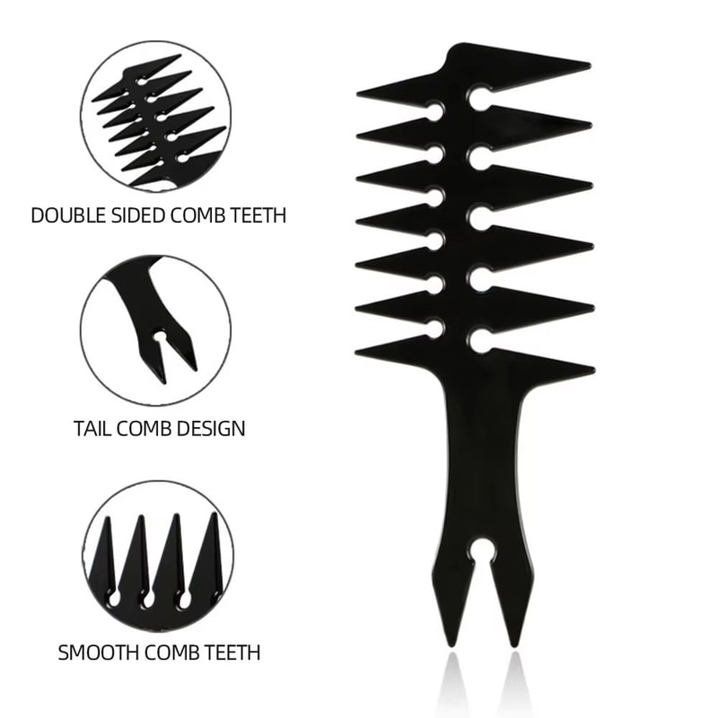 Mens Retro DoubleSided Oil Haircomb For Styling And Grooming 6
