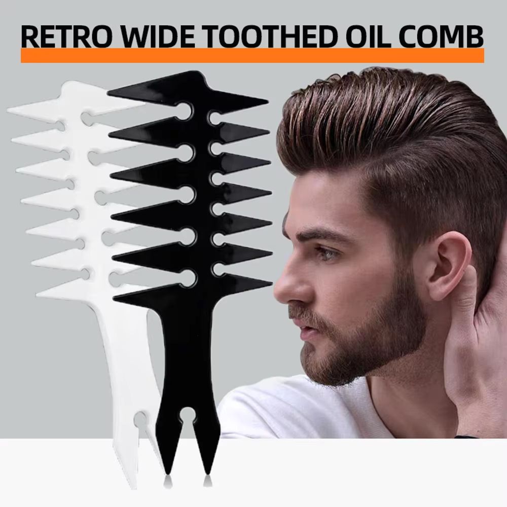 Mens Retro DoubleSided Oil Haircomb For Styling And Grooming 7