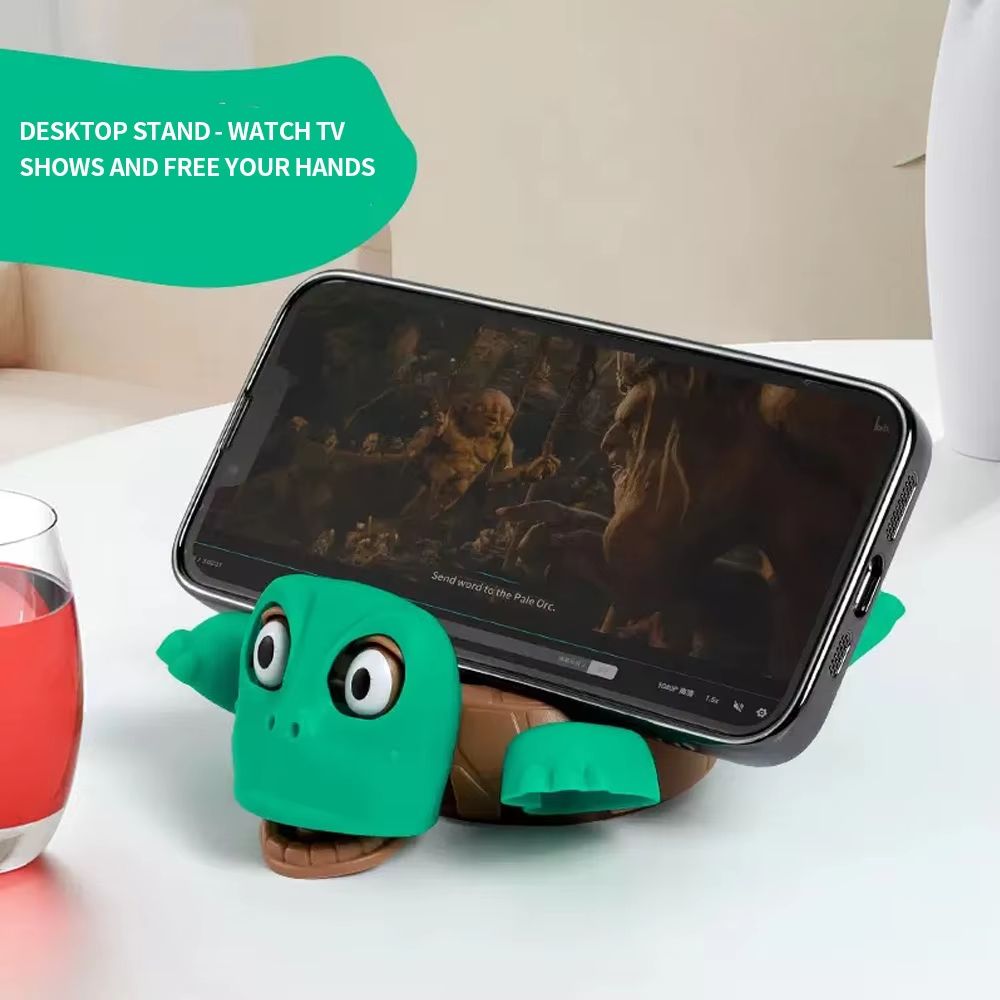 Quirky Turtle Phone Stand And Stress Reliever 4
