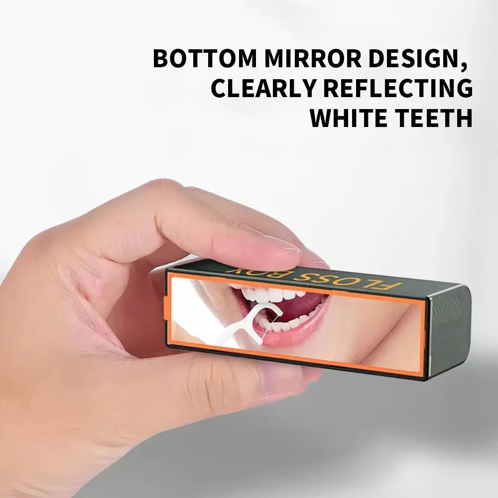 Automatic PopUp Dental Floss Box With BuiltIn Mirror And 10 Floss Pairs 1