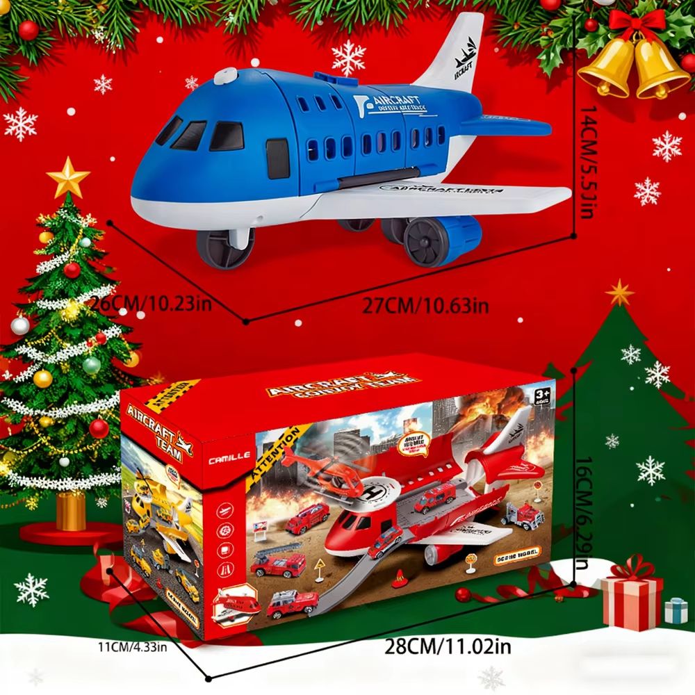 3in1 Transforming Plane Toy With Storage For Cars And Mini Plane 1