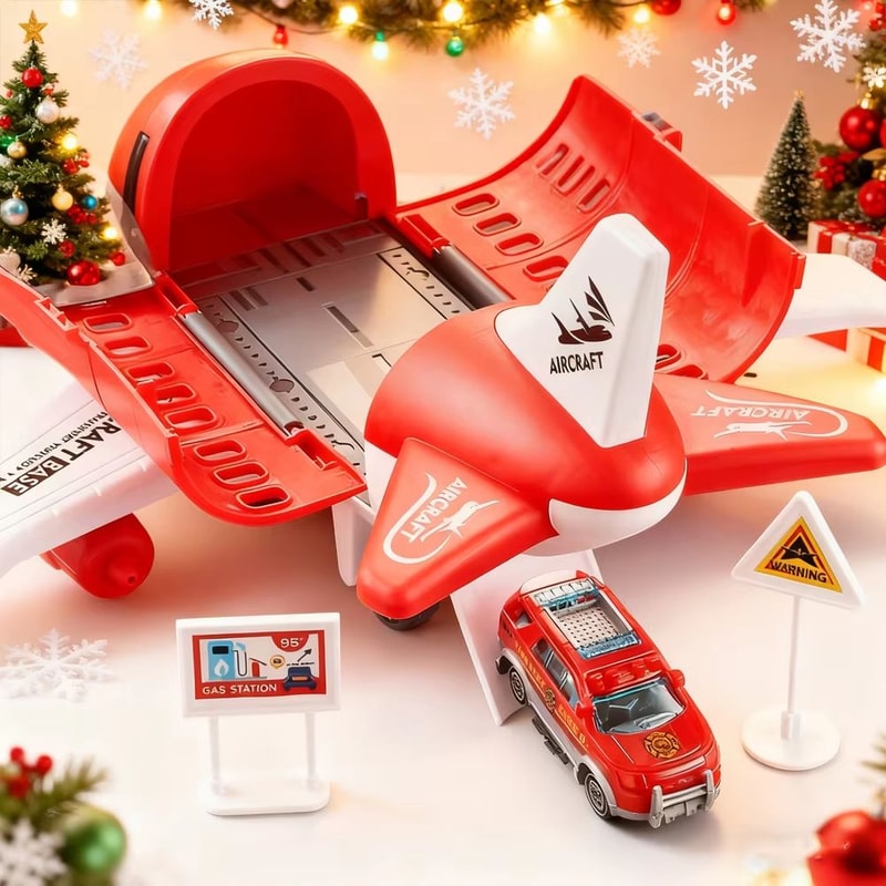 3in1 Transforming Plane Toy With Storage For Cars And Mini Plane 2