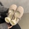 Cozy Square Toe Fleece Ballet Flats With Mary Jane Strap For Women 8