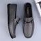 Classic Blue Genuine Leather SlipOn Loafers For Men 1