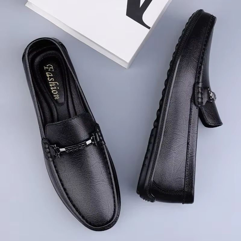 Classic Blue Genuine Leather SlipOn Loafers For Men 2