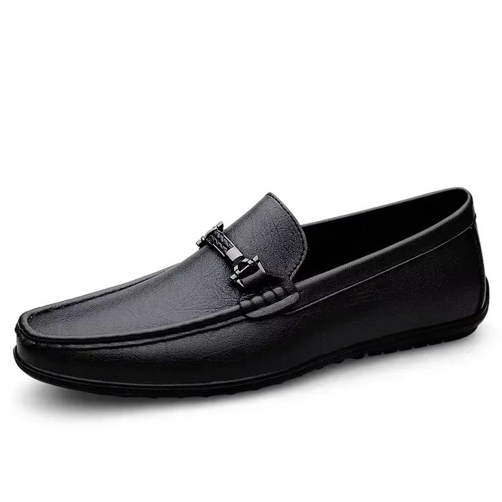 Classic Blue Genuine Leather SlipOn Loafers For Men 6
