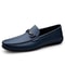 Classic Blue Genuine Leather SlipOn Loafers For Men 7