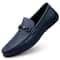 Classic Blue Genuine Leather SlipOn Loafers For Men 11