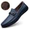 Classic Blue Genuine Leather SlipOn Loafers For Men 15