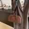 Womens MultiPocket Faux Suede Shoulder Tote Bag Casual Satchel Purse 2