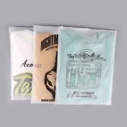 customized frosted zipper packaging bags with logo – 50pcs set for clothing & products