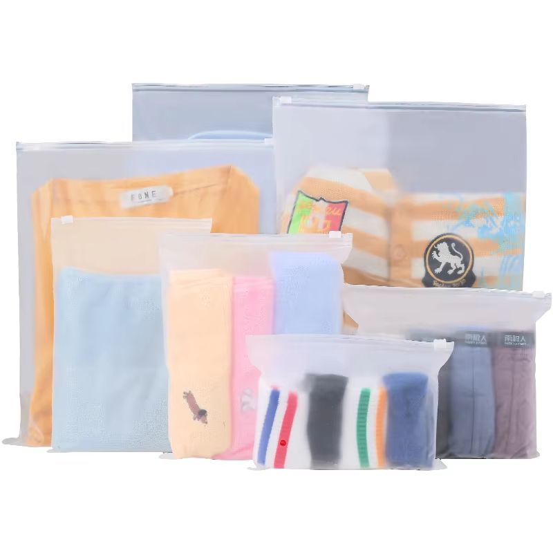 Customized Frosted Zipper Packaging Bags With Logo 50Pcs Set For Clothing Products 5