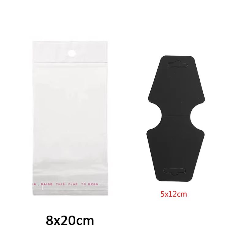 50 Pcs 5x9 Cm Kraft Paper Cardboard Jewelry Display Tags With SelfAdhesive Bags 11