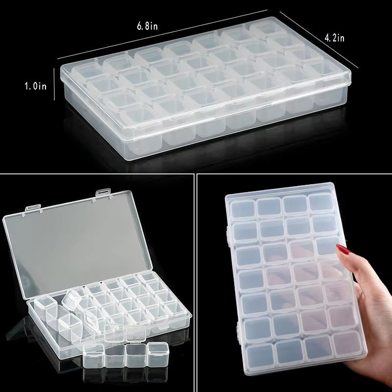 Transparent Adjustable Plastic Jewelry Storage Box With Compartments 10