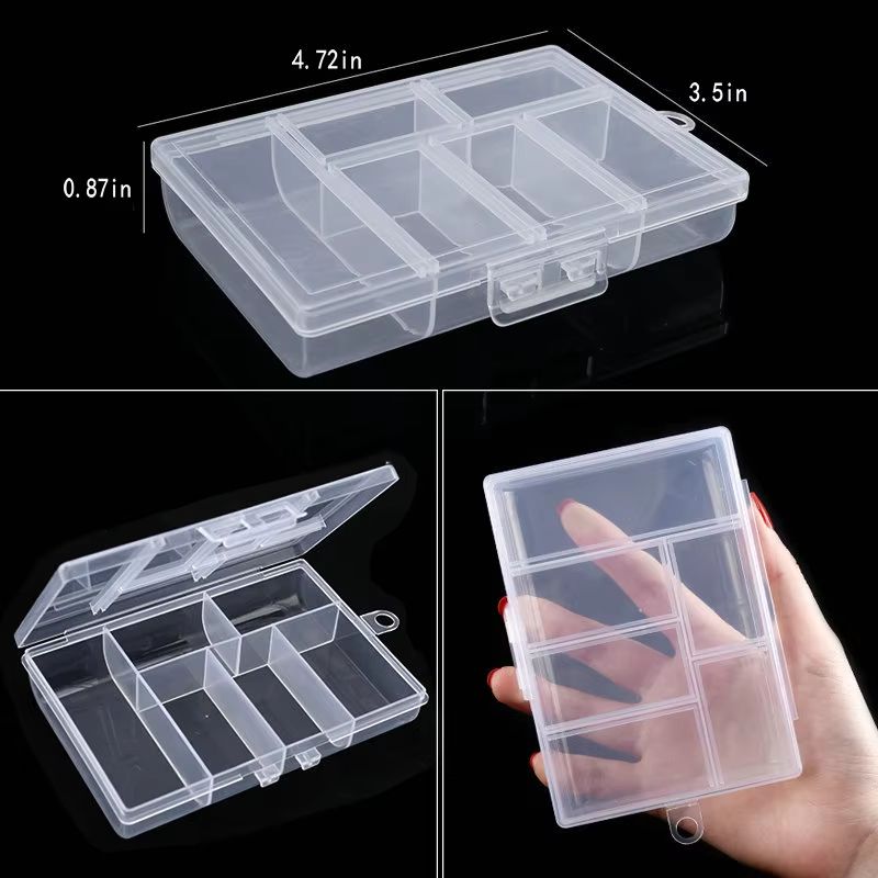 Transparent Adjustable Plastic Jewelry Storage Box With Compartments 16