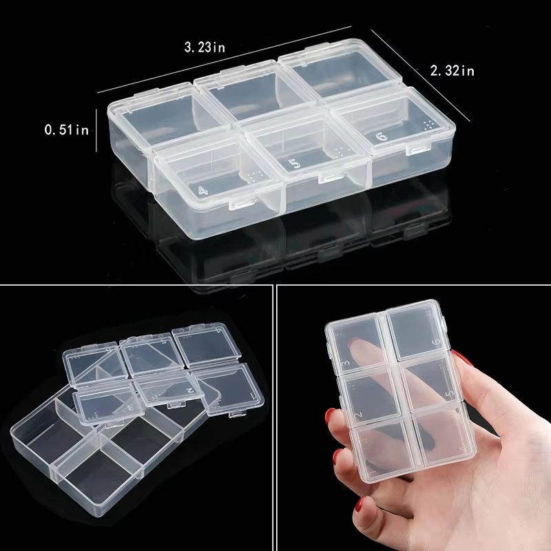 Transparent Adjustable Plastic Jewelry Storage Box With Compartments 6
