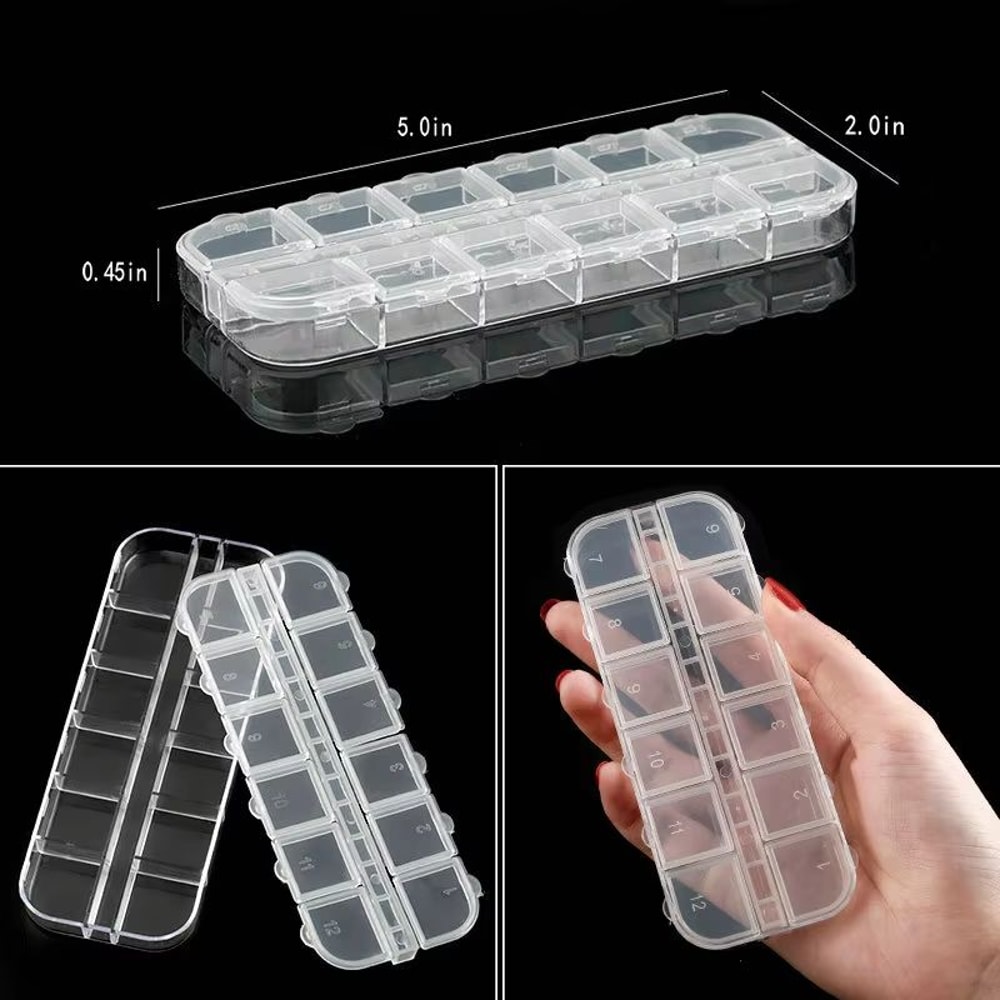 Transparent Adjustable Plastic Jewelry Storage Box With Compartments 7