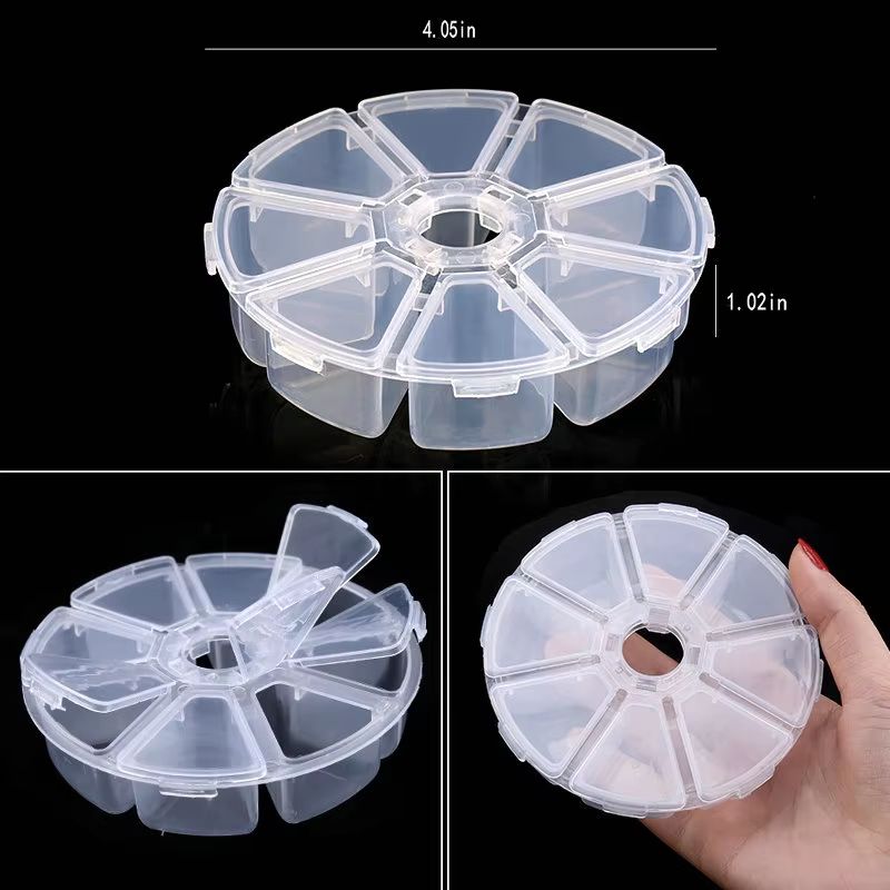 Transparent Adjustable Plastic Jewelry Storage Box With Compartments 8