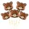 Coffee Brown Teddy Bear Balloon And Number Heart Balloon Set Party Decorations 5