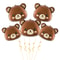 Coffee Brown Teddy Bear Balloon And Number Heart Balloon Set Party Decorations 5
