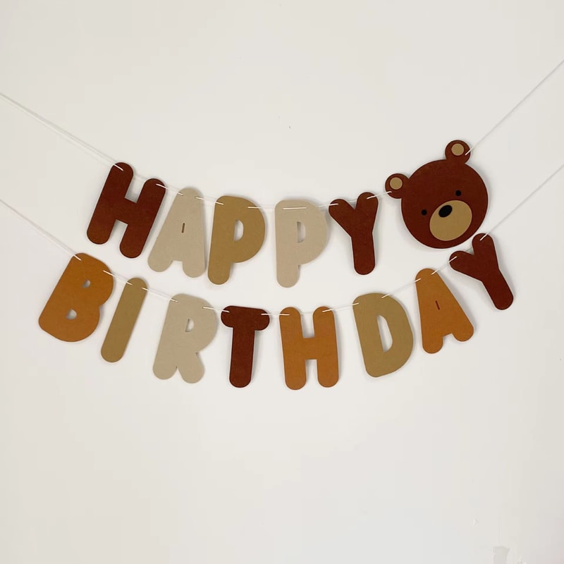 Coffee Brown Teddy Bear Balloon And Number Heart Balloon Set Party Decorations 8