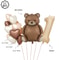 Coffee Brown Teddy Bear Balloon And Number Heart Balloon Set Party Decorations 22