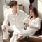 Silk Satin Couples Pajama Set Luxury Long Sleeve Button Down Sleepwear For Women And Men 1